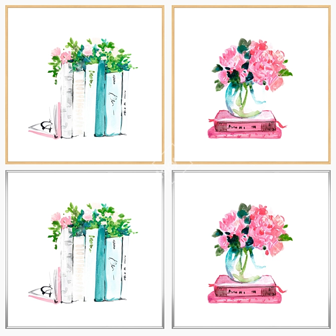 Modern Wall Art Set with Multiple Frames 3D model image 3