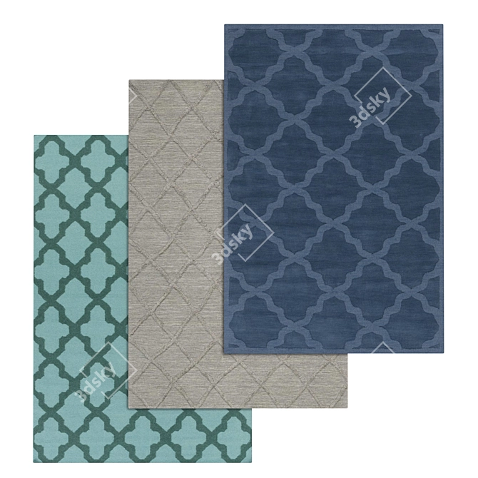 Premium Carpet Set: High-Quality Textures 3D model image 1