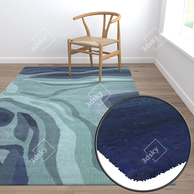 Title: High-Quality Carpet Set 3D model image 5