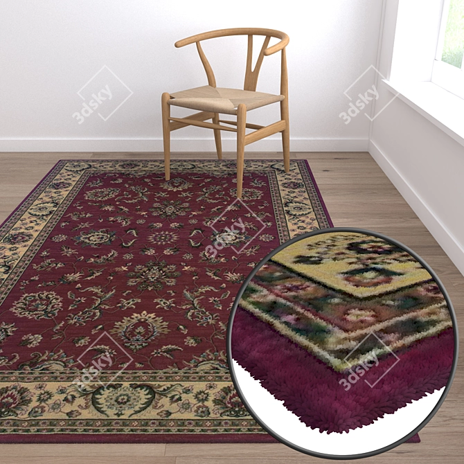 Luxury Carpet Set for Stunning Interiors 3D model image 5