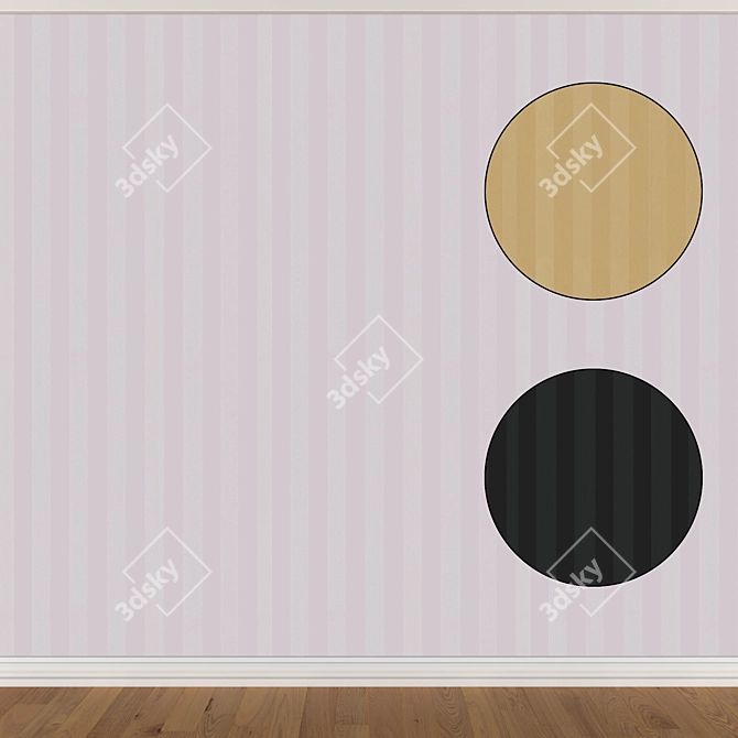 Seamless Wallpaper Set - 3 Colors 3D model image 1