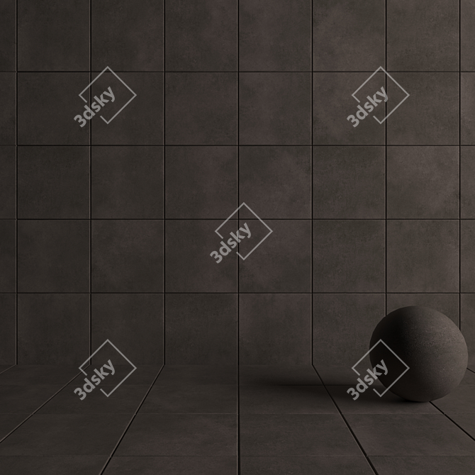 Modern Concrete Vizon Wall Tiles 3D model image 4