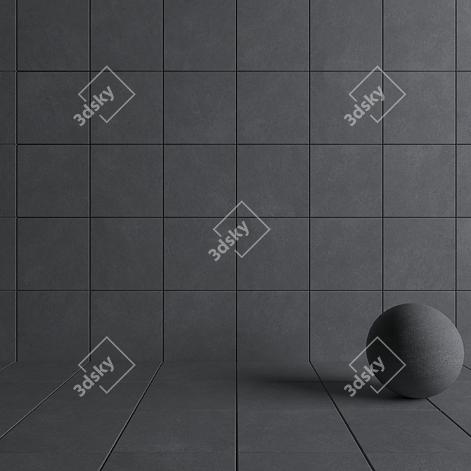 Urban Concrete Wall Tiles 3D model image 4