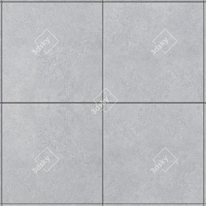 Cumulus Grey Concrete Wall Tiles 3D model image 2