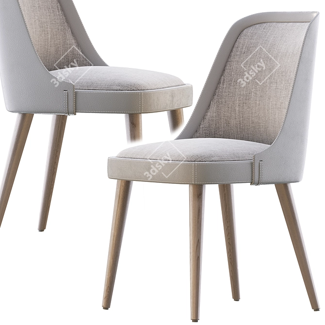 Lush Leather Chair: Elegant & Comfortable 3D model image 1
