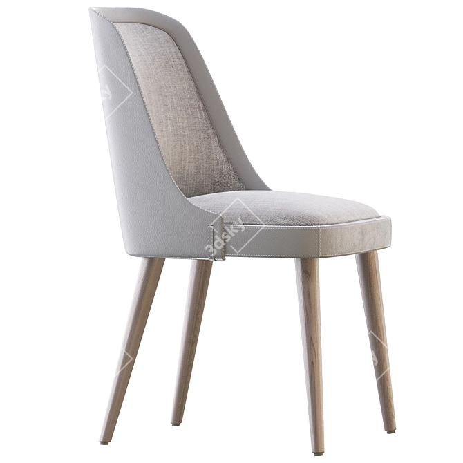 Lush Leather Chair: Elegant & Comfortable 3D model image 2