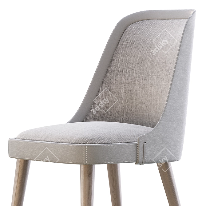 Lush Leather Chair: Elegant & Comfortable 3D model image 4