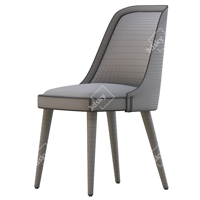 Lush Leather Chair: Elegant & Comfortable 3D model image 5