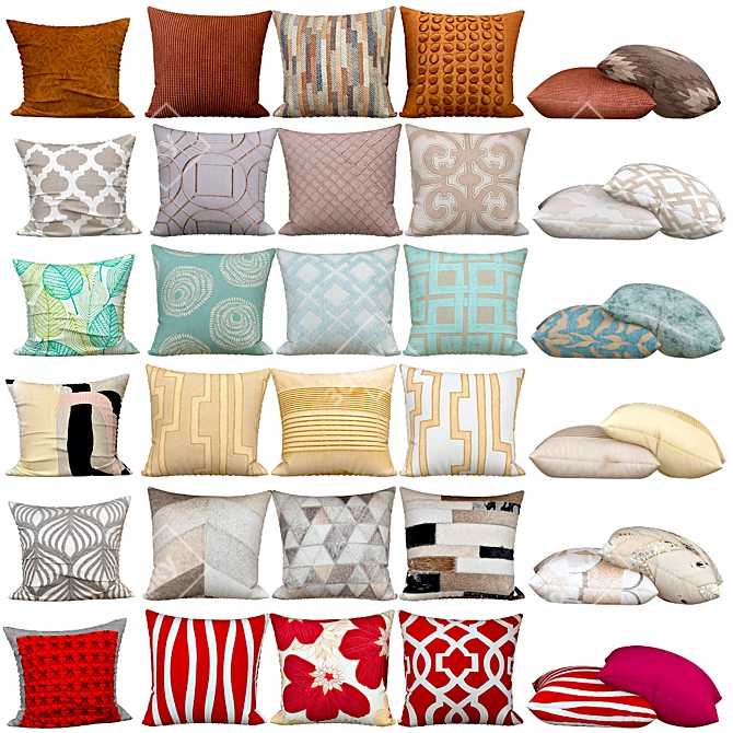 Cozy Cushions | Home Decor Accessories 3D model image 1