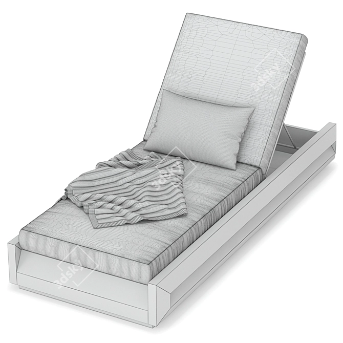 Luxury Outdoor Paloma Chaise 3D model image 4