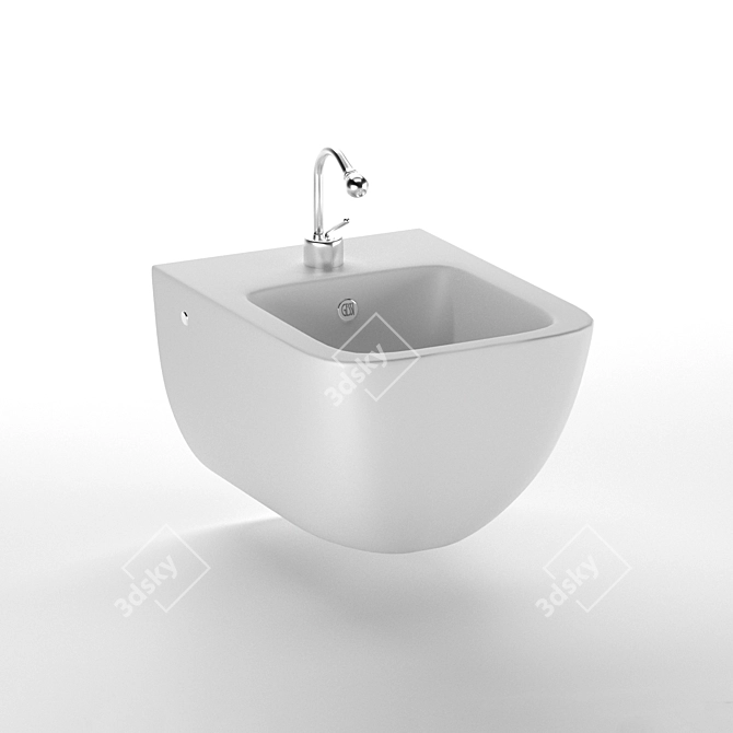 Gessi Goccia Bidet - Modern Chrome and Metal Design 3D model image 1