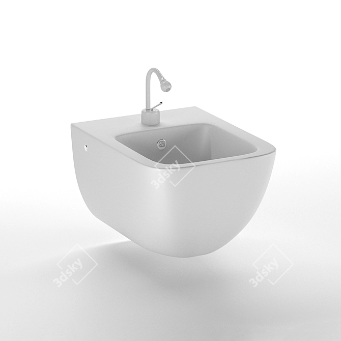 Gessi Goccia Bidet - Modern Chrome and Metal Design 3D model image 2