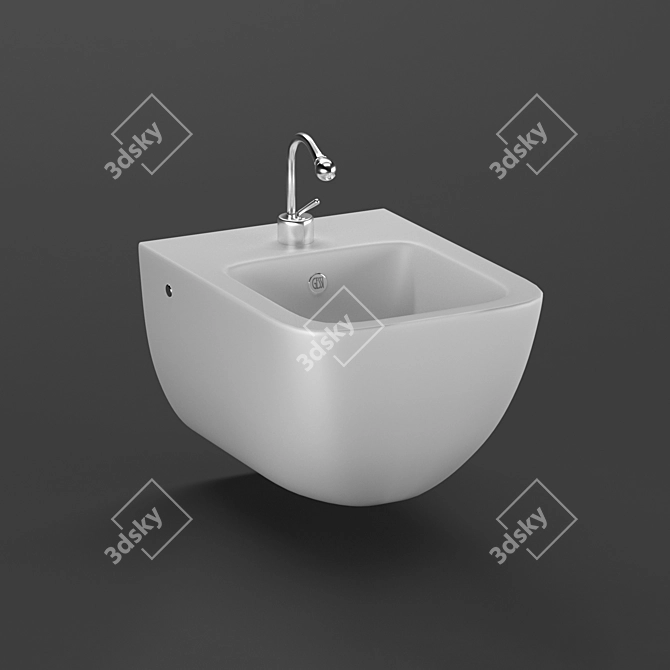 Gessi Goccia Bidet - Modern Chrome and Metal Design 3D model image 6