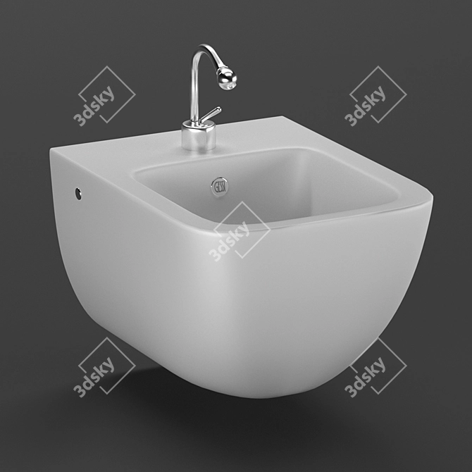 Gessi Goccia Bidet - Modern Chrome and Metal Design 3D model image 11