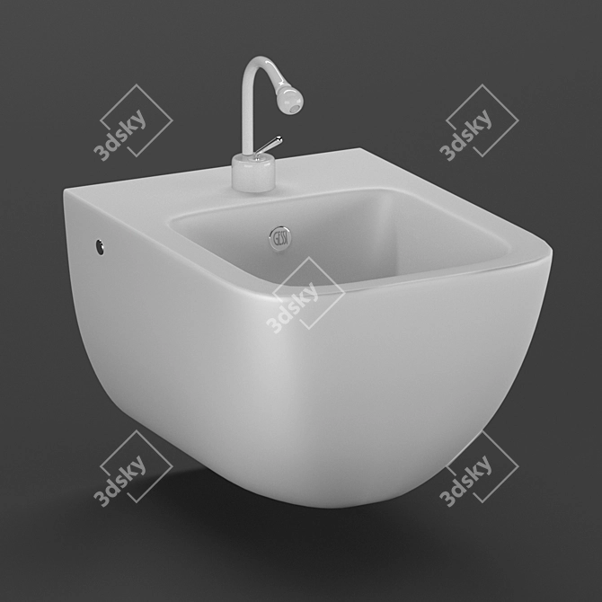 Gessi Goccia Bidet - Modern Chrome and Metal Design 3D model image 12