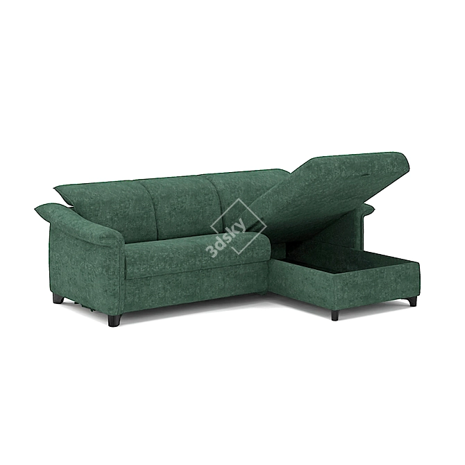 Title: Belgian Galaxio Sofa with Sleeper Berth 3D model image 2