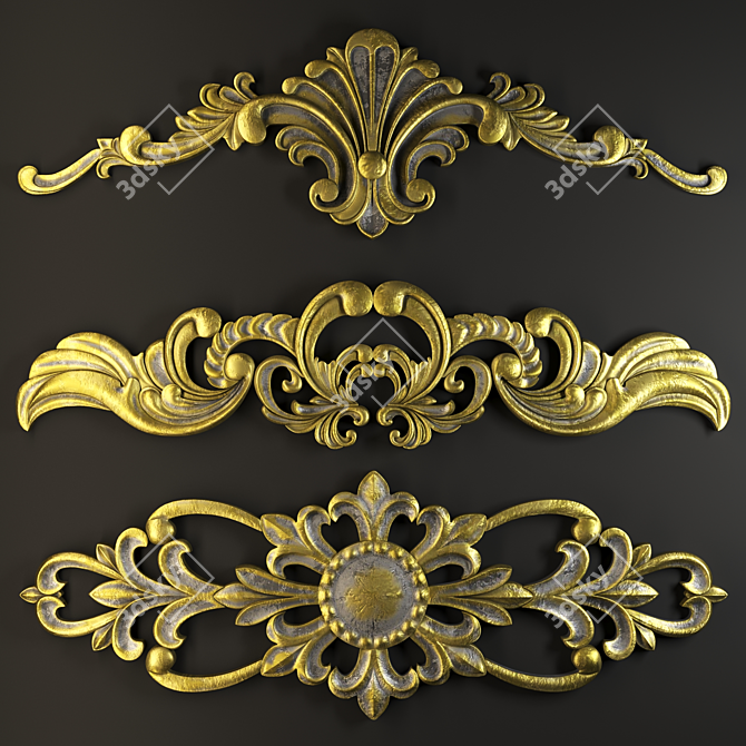 Elegant Trim Ornament for Décor 3D model image 2