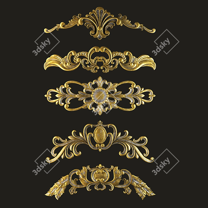 Elegant Trim Ornament for Décor 3D model image 5