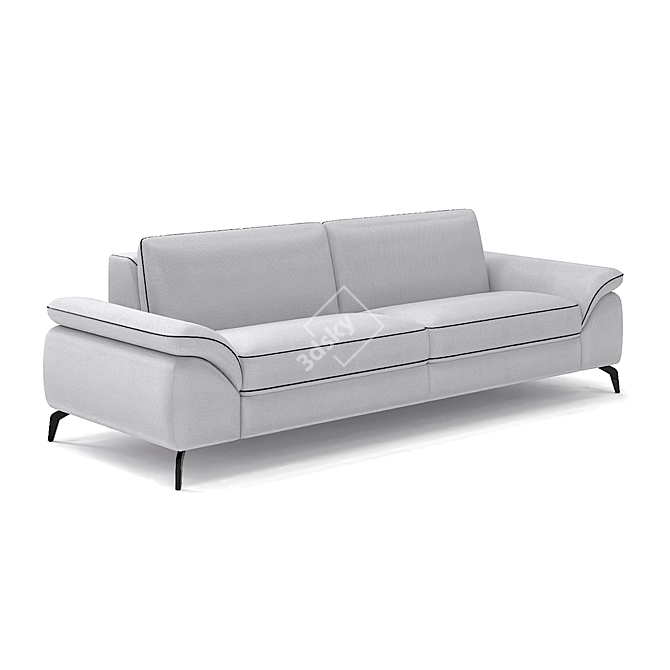 Luxury Belgian Sofa: Logan 3D model image 2