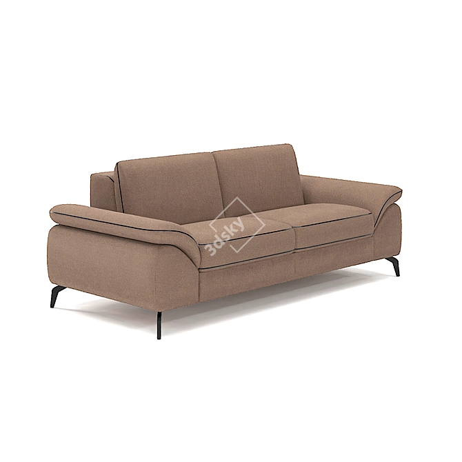 Luxury Belgian Sofa: Logan 3D model image 4