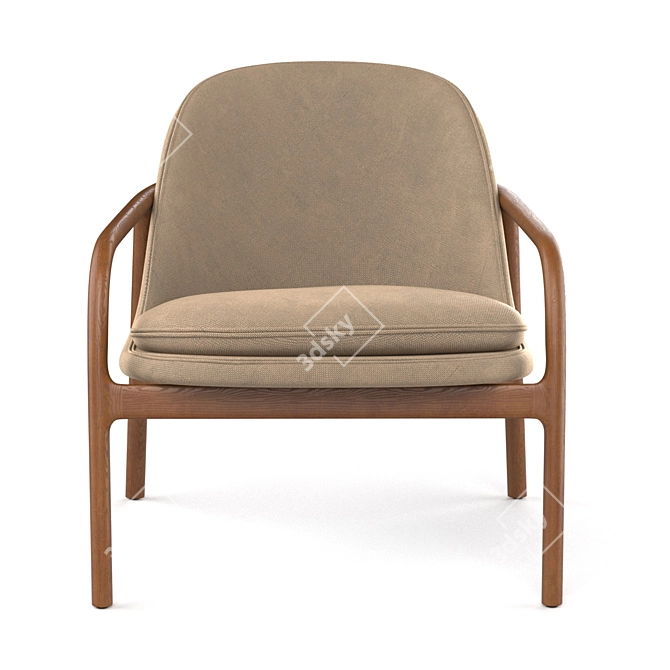 Elegant Aleman Armchair 3D model image 2