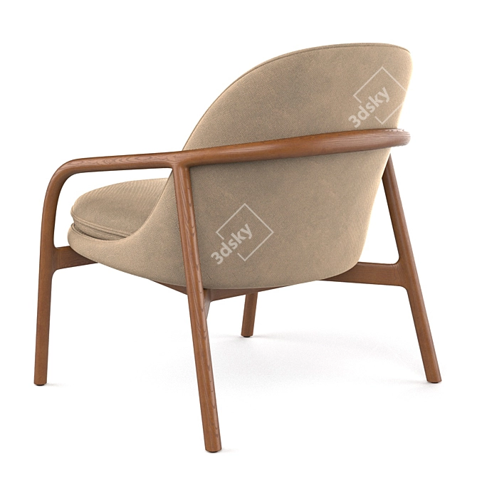 Elegant Aleman Armchair 3D model image 4