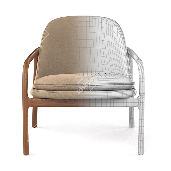 Elegant Aleman Armchair 3D model image 6