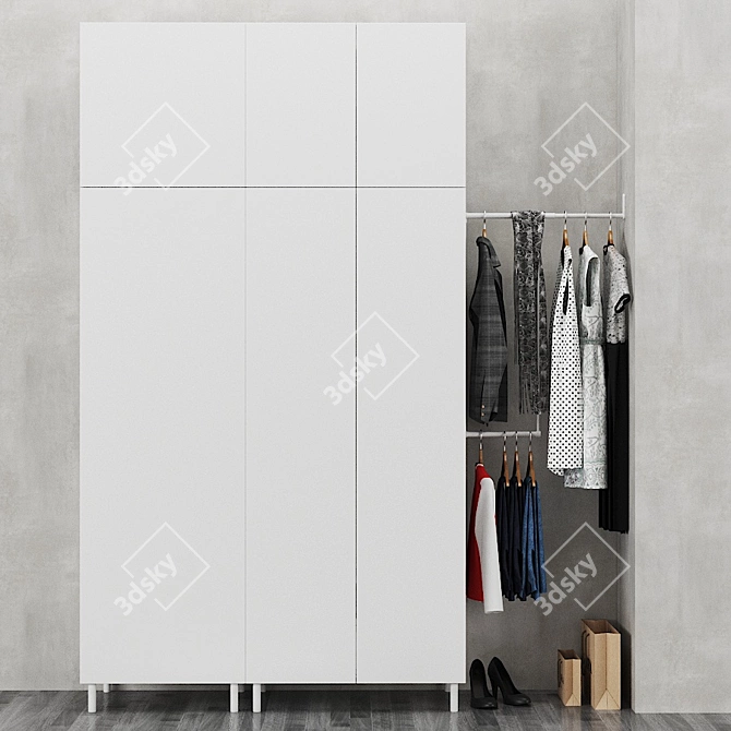 OPHUS Wardrobe: Stylish Storage Solution for Clothes 3D model image 1