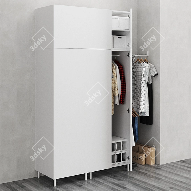 OPHUS Wardrobe: Stylish Storage Solution for Clothes 3D model image 3