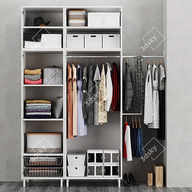 OPHUS Wardrobe: Stylish Storage Solution for Clothes 3D model image 4