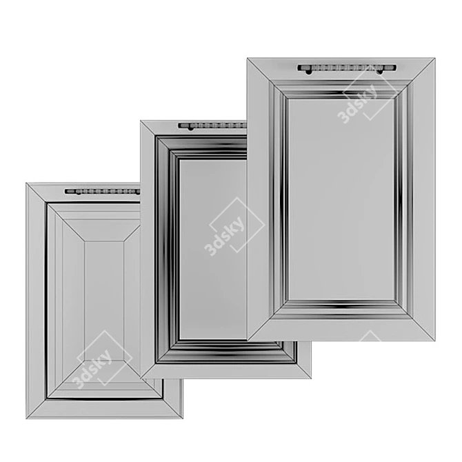 Modern Cabinet Doors Set 3D model image 2