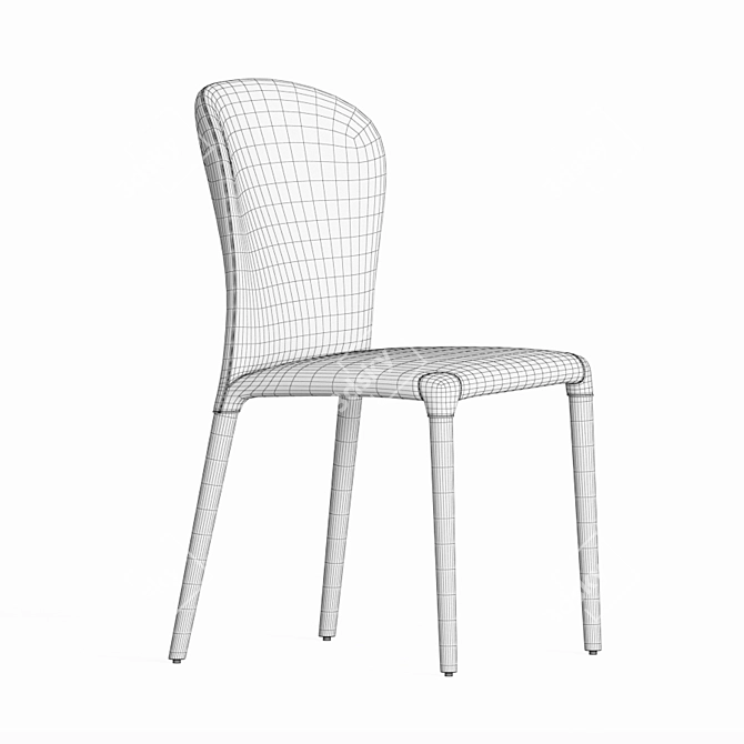 Elegant Astrid Porada Chair 3D model image 6