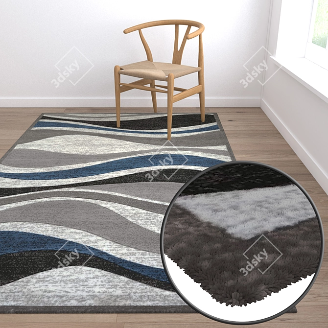 High-Quality Carpet Set 3D model image 5