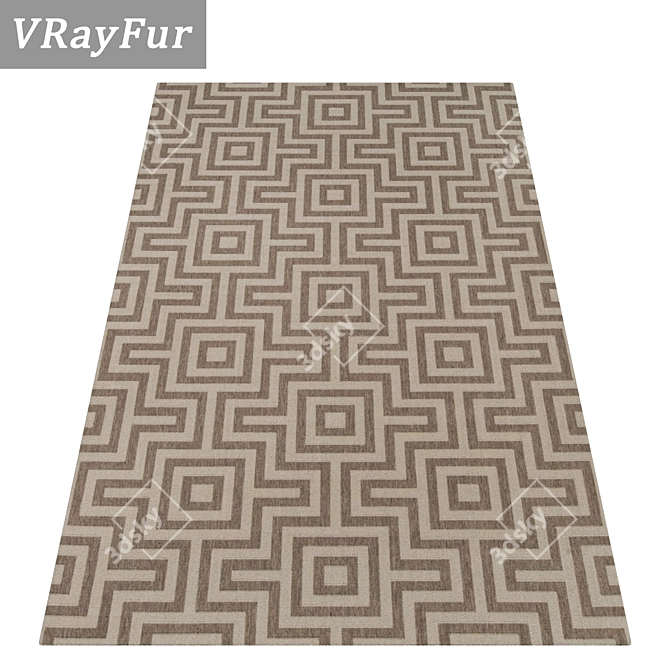 Luxury Carpet Set | High-Quality Textures 3D model image 2