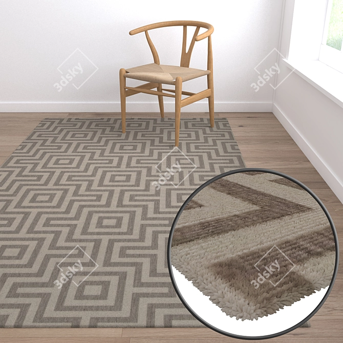 Luxury Carpet Set | High-Quality Textures 3D model image 5