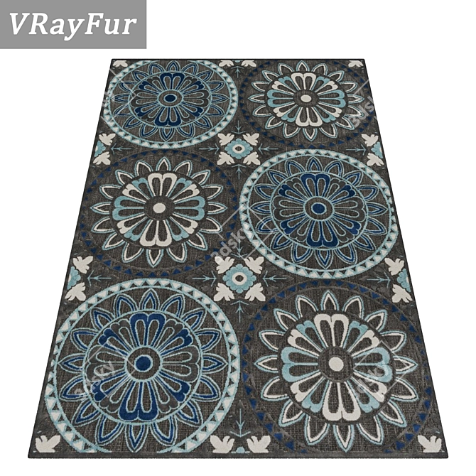 Premium Carpets Set 790 3D model image 2