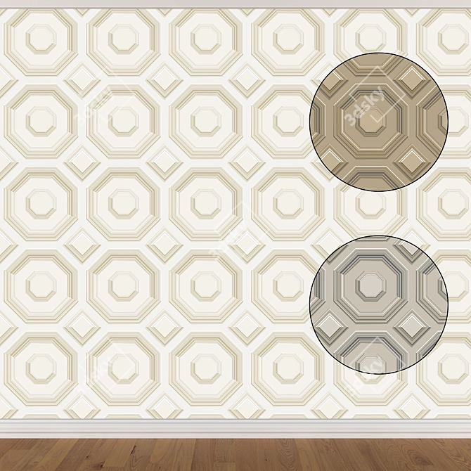 Versatile Wallpaper Set: 3 Seamless Textures
Modern Wallpaper Trio: 3 Color Options
Elegant Wallpaper Bundle: 3 3D model image 1