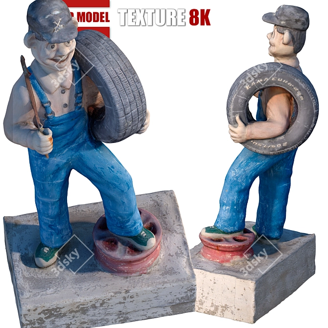 Tireman 198: High-Quality Detailed Tire Model 3D model image 2