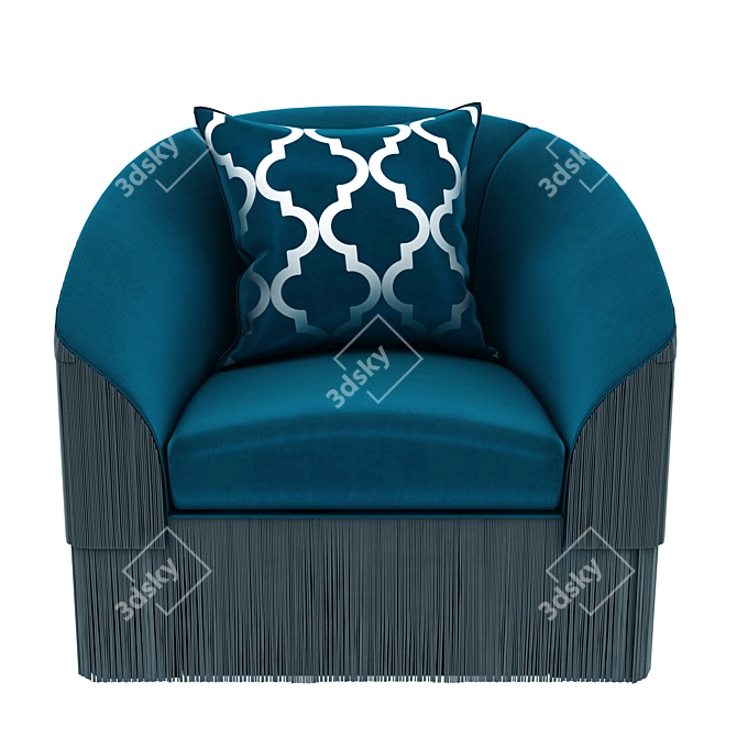 Fringe Chic Armchair: Munna Design 3D model image 2