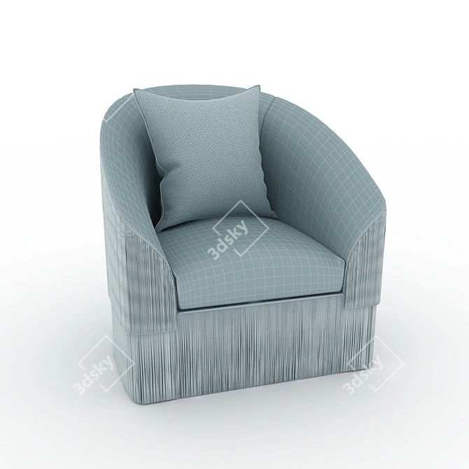 Fringe Chic Armchair: Munna Design 3D model image 5