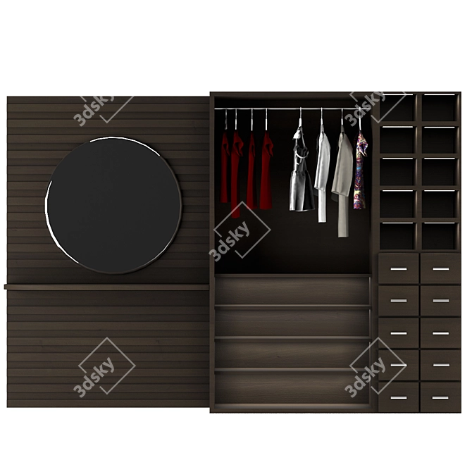 3D Realistic Wardrobe Model 3D model image 1