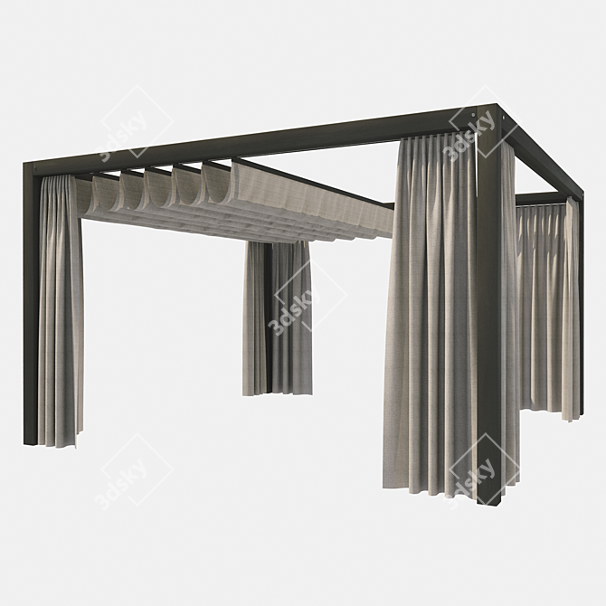 Stylish Aluminum Garden Gazebo - Unosider Mood Ype 3D model image 3