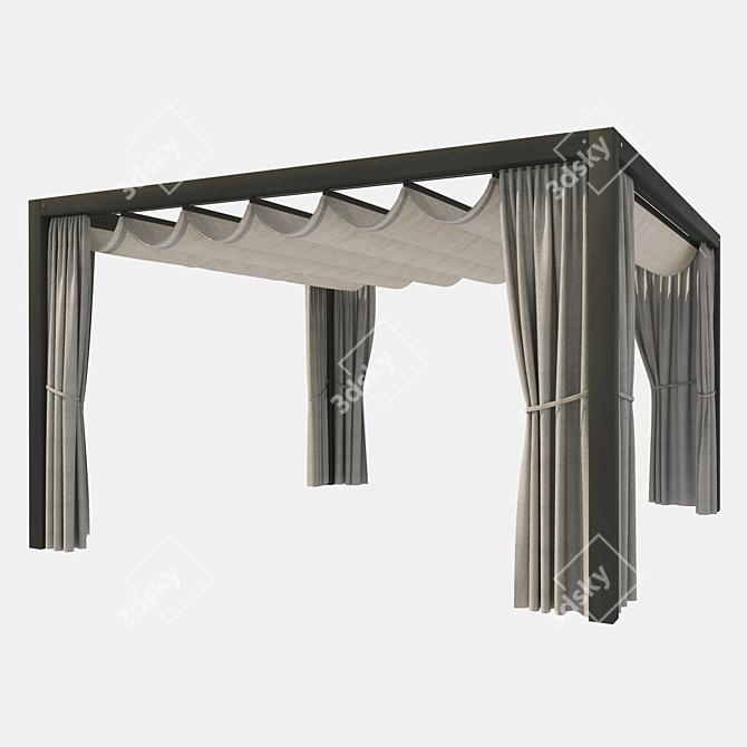 Stylish Aluminum Garden Gazebo - Unosider Mood Ype 3D model image 4