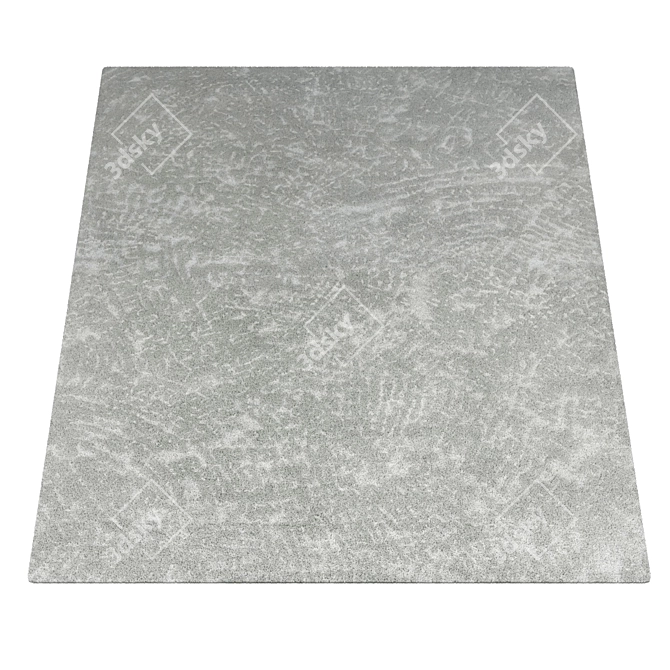 Luxury Fur Rugs: Beige, White, Grey 3D model image 3