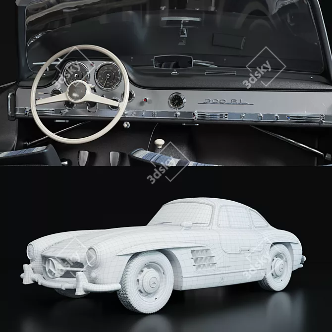 2011 Mercedes-Benz 300 SL Coupe 3D model image 3