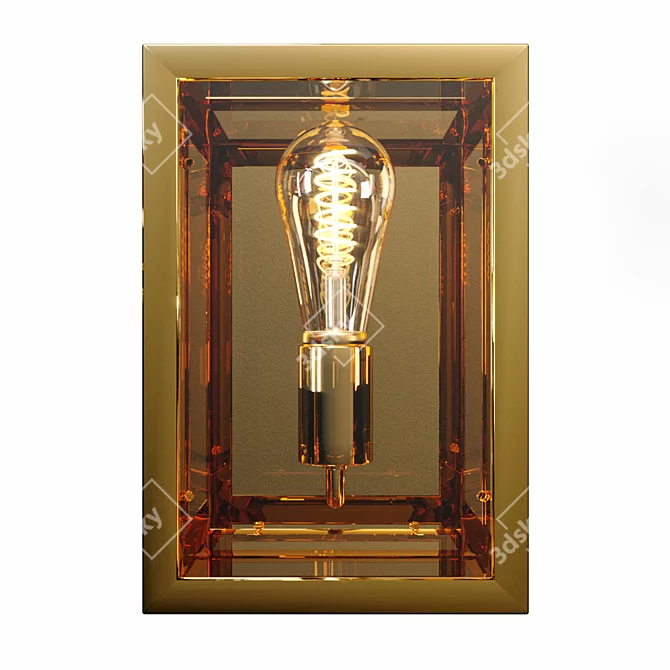 Eichholtz Odeon Wall Lamp: Gold Finish 3D model image 2