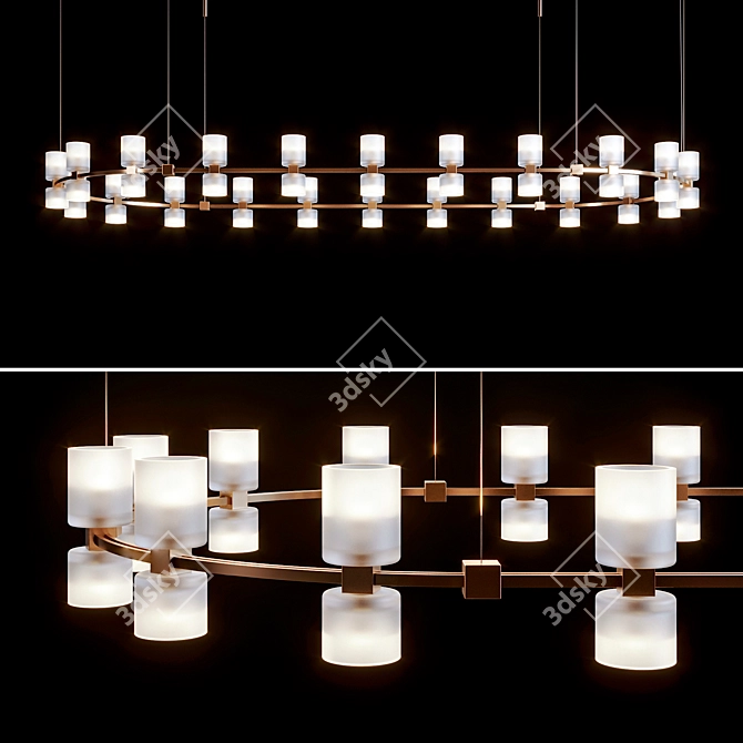 Regal Brilliance: Viabizzuno Royal Chandelier 3D model image 1