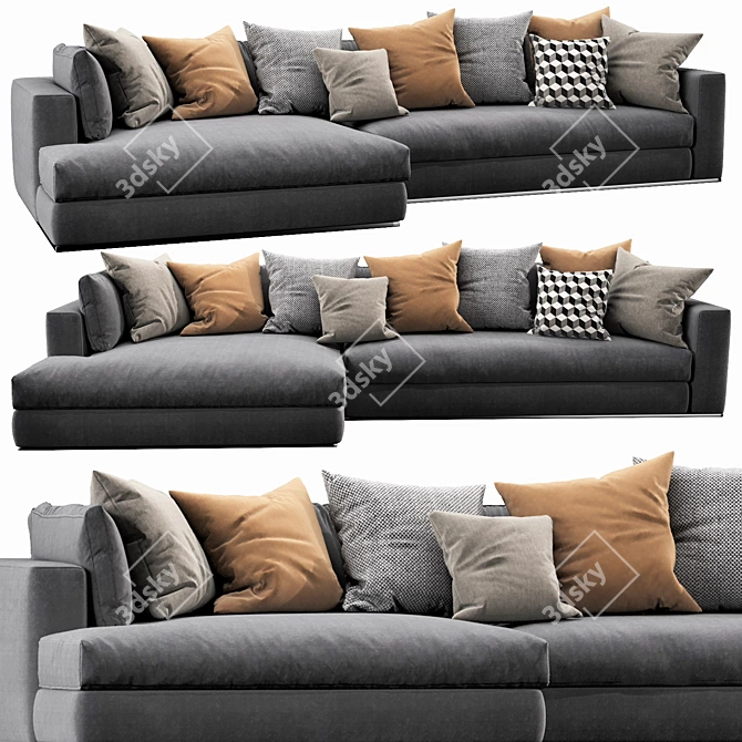 Elegant Minotti Hamilton Sofa Set 3D model image 1