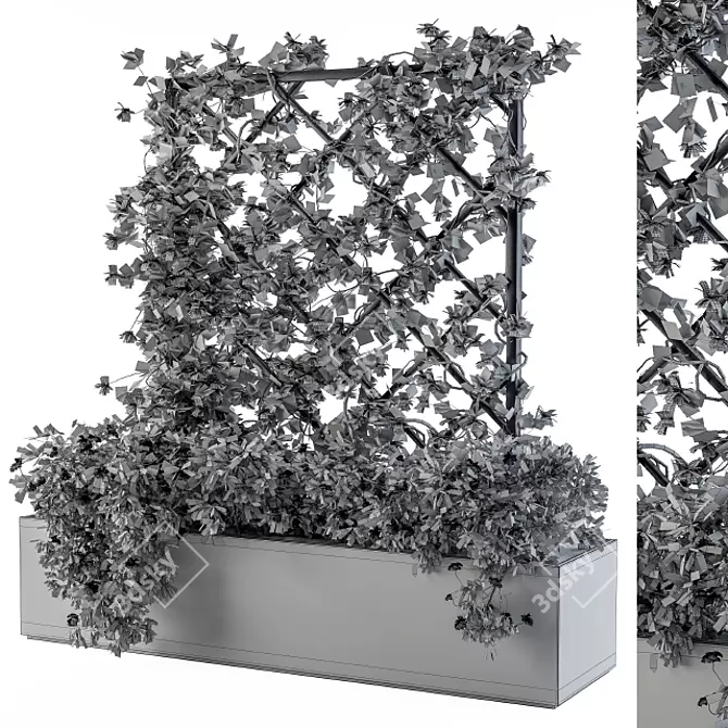 Ivy Blossom Box: Beautiful Greenery 3D model image 4