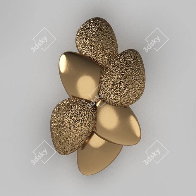 Golden Hills Art Deco Pendant 3D model image 1